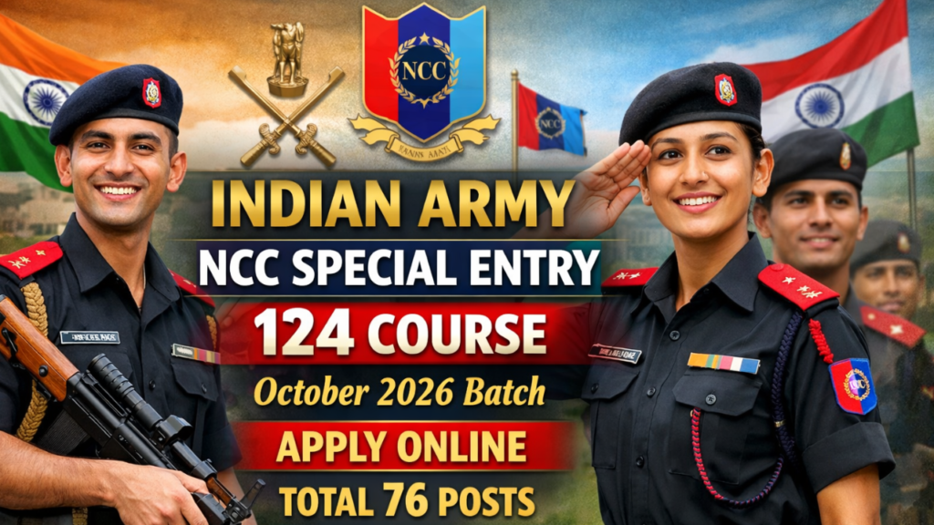 Indian Army NCC Special Entry 124 Course October 2026 Batch