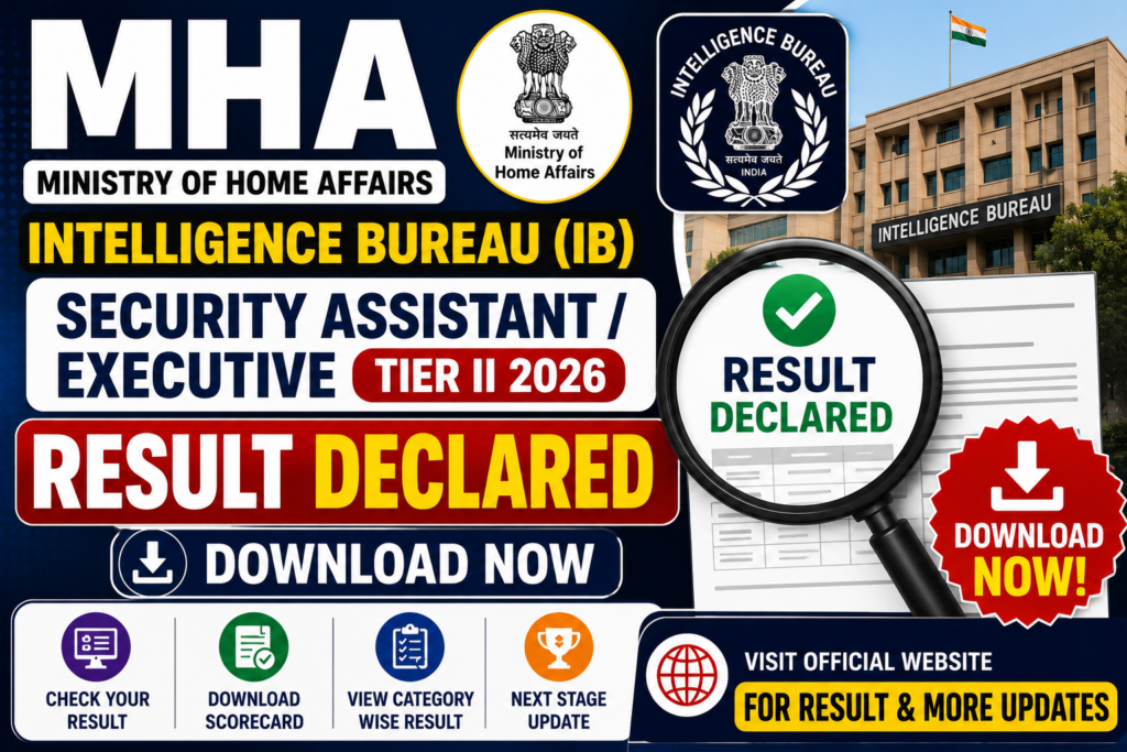 Intelligence Bureau result declaration