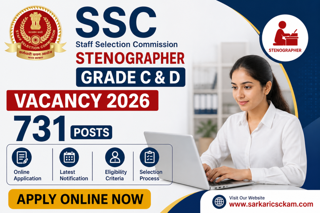 SSC Stenographer Grade C & D Vacancy 2026