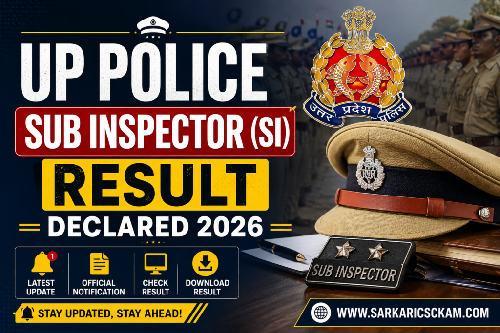 UP Police Sub Inspector SI Result Declared 2026