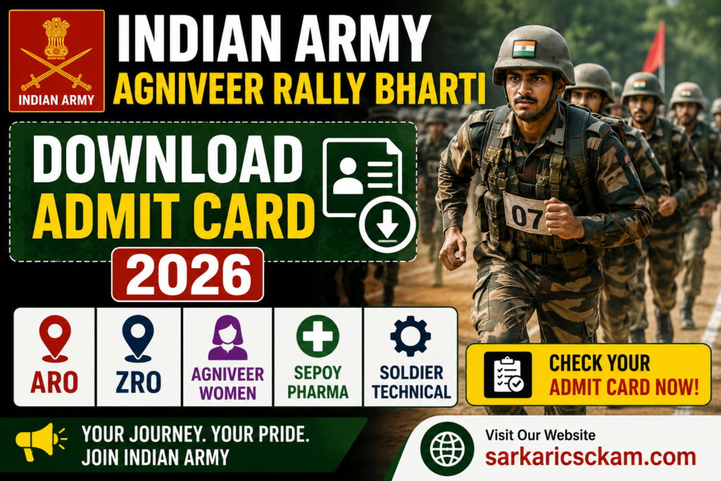 Indian Army Agniveer Rally Bharti Download Admit Card 2026