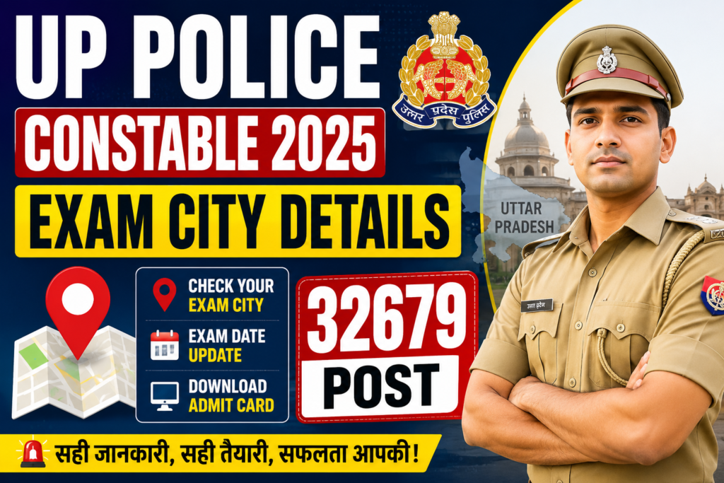 UP Police Constable 2025 Exam City
